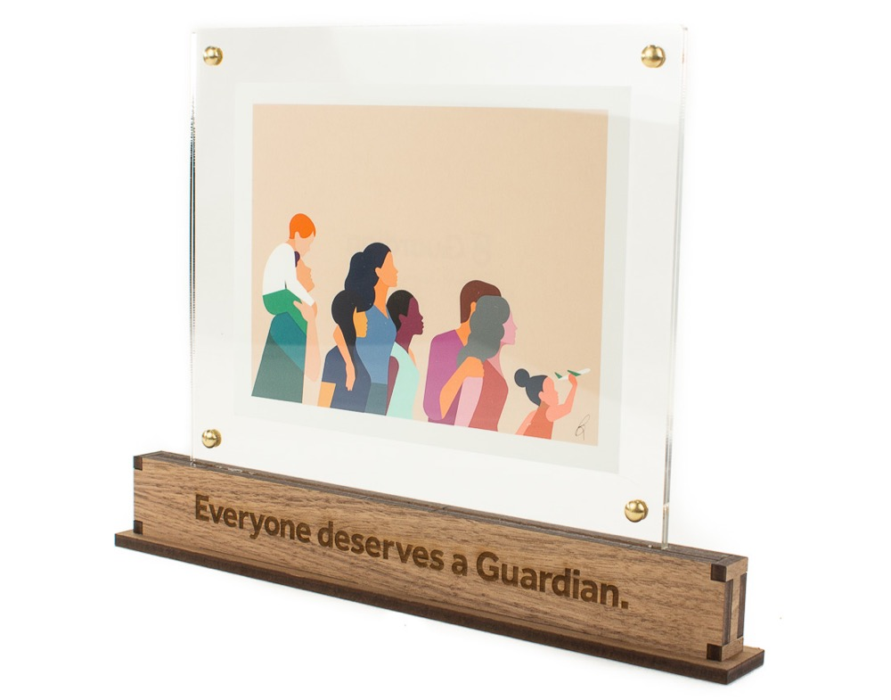 Acrylic Plaque And Wood Plaque Display And Case Combo